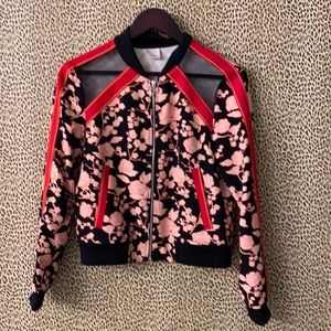 Floral zipper jacket. Pinko